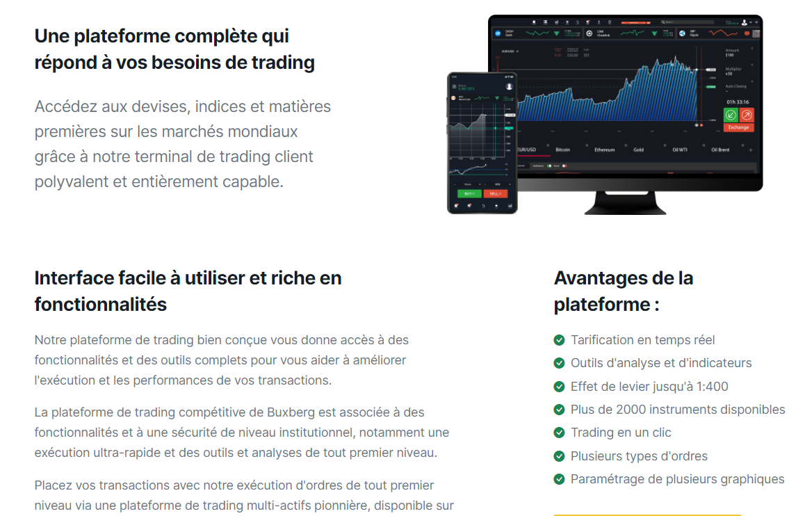 Buxberg Plateforme de trading