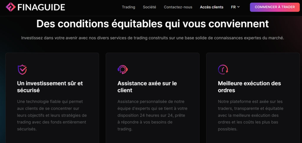 Finaguide Conditions commerciales