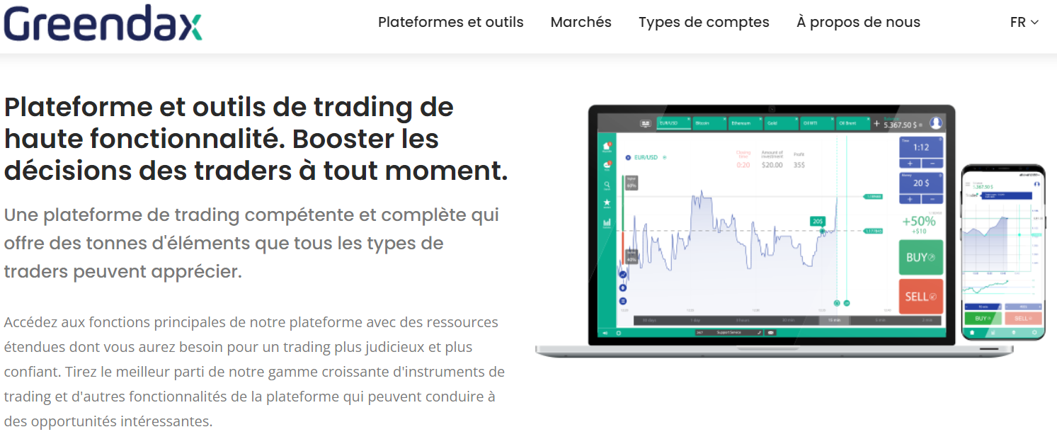 Greendax Plateforme de trading