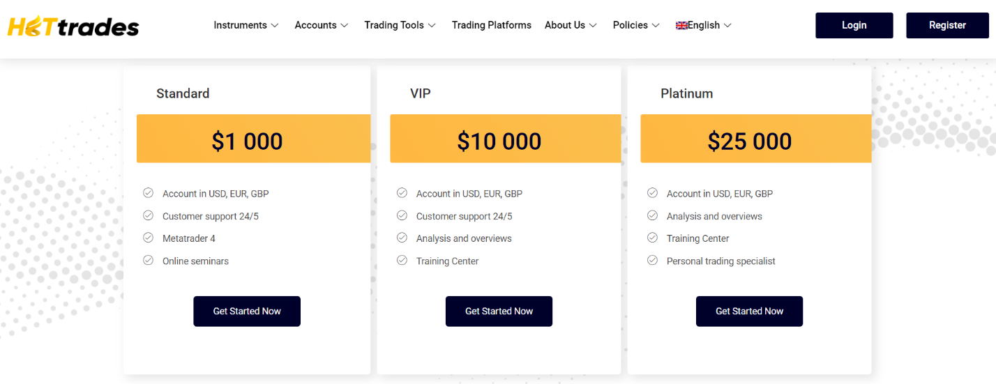 factures de la société commerciale hottrades