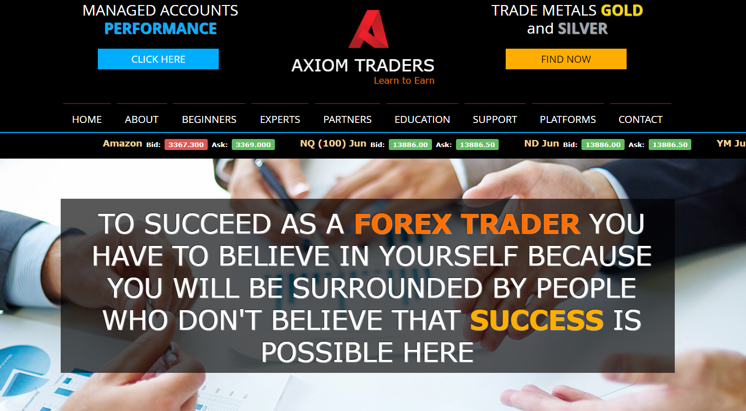 Programmes de partenariat Axiom Traders