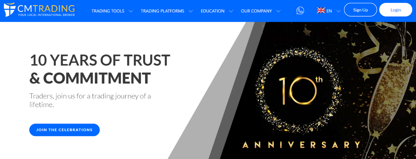 Caractéristiques du courtier CM Trading