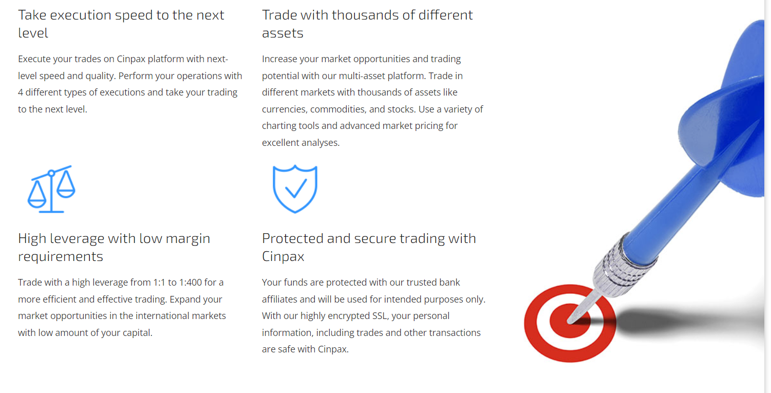 Comptes de trading Cinpax 