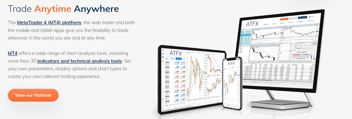 plateforme de trading ATFX