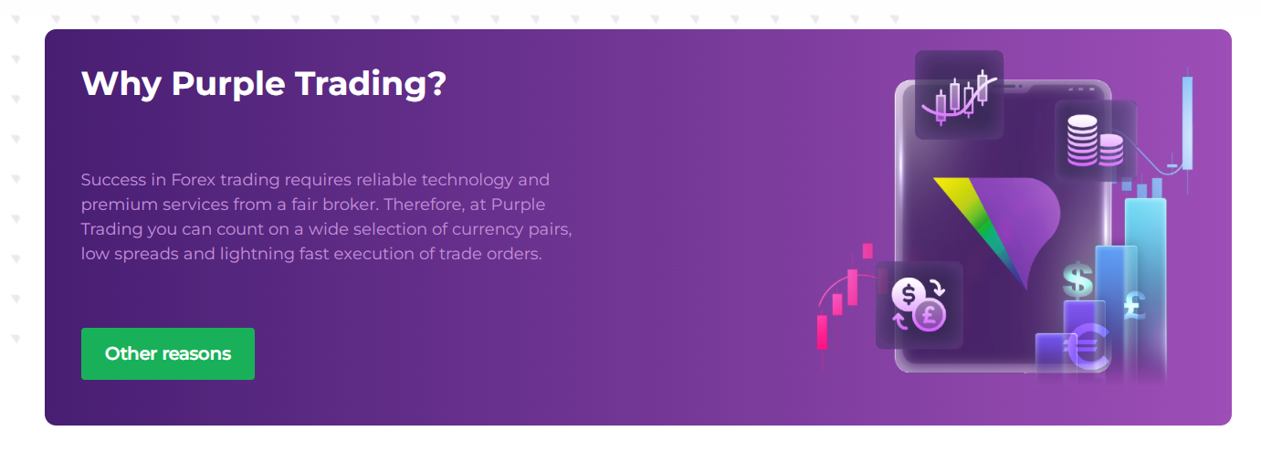 caractéristiques de la société Purple Trading