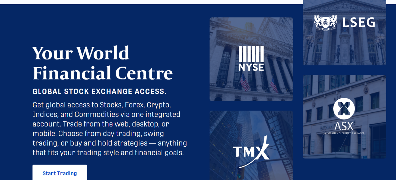 The Financial Centre: comptes de trading