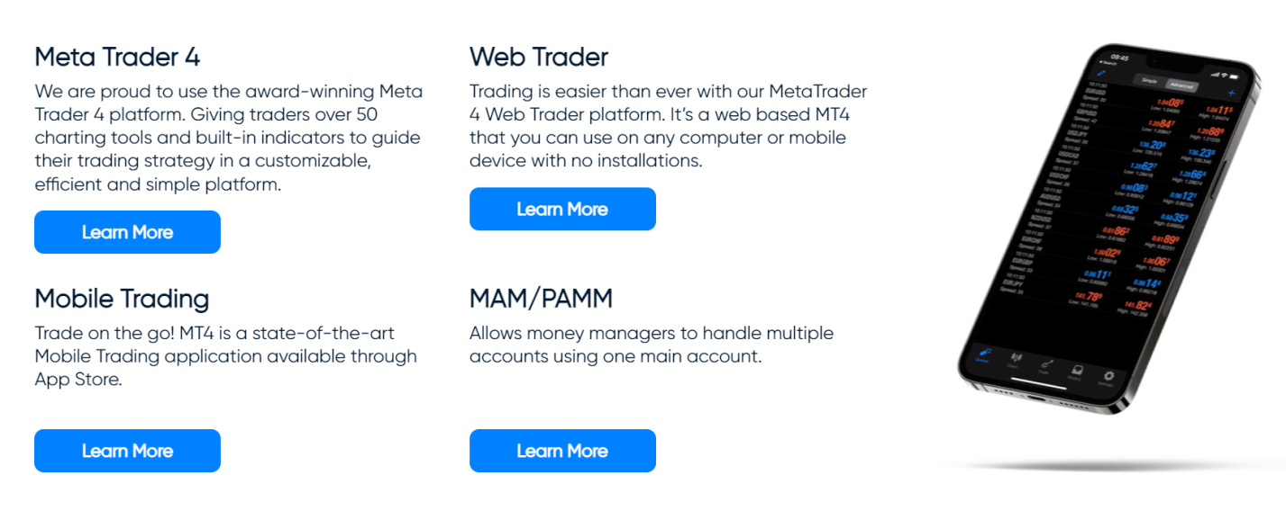 Plateforme de trading Trio Markets