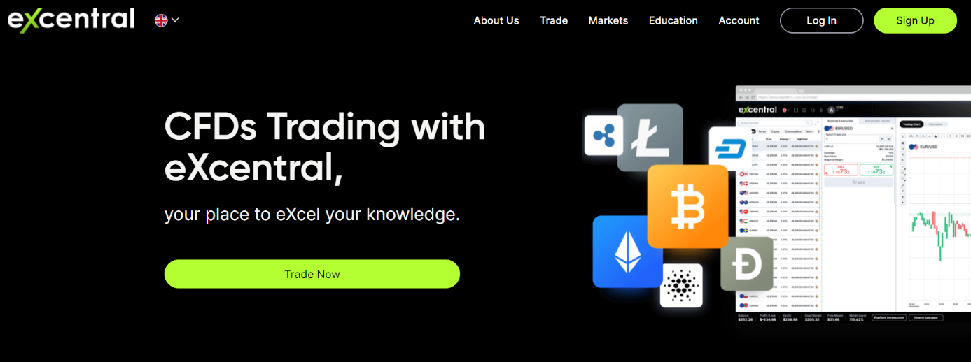 Caractéristiques du courtier eXcentral