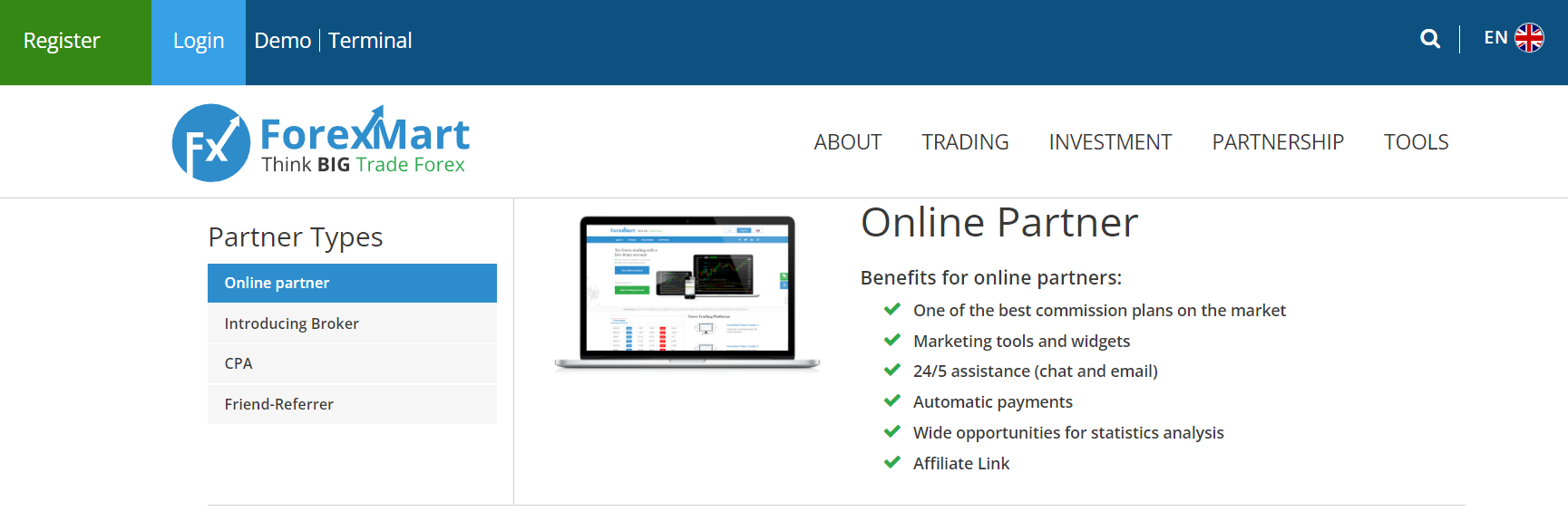 Négocier avec ForexMart