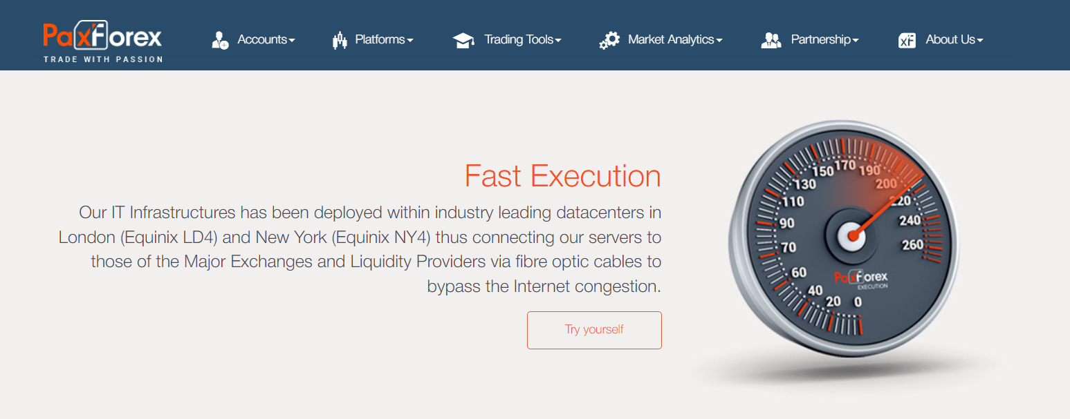 Caractéristiques de courtier PaxForex 