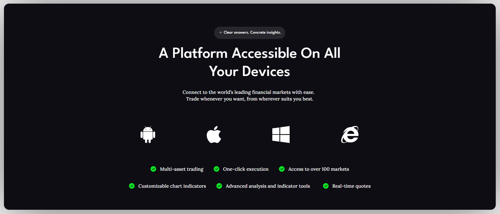 finaurex platform availability - on different devices